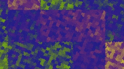 Colorful abstract patchwork texture with mosaic pattern in green and purple.. Stock Footage 316361948