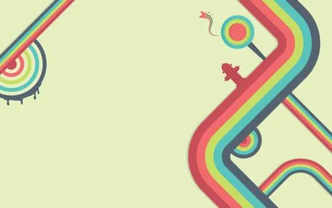 Colorful Abstract Path Background Stock Illustration