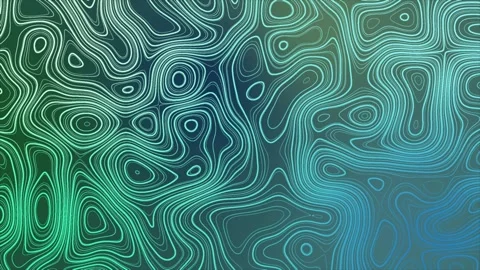 Colorful abstract pattern with animation of morphing line as topographic map Video stock 243416879