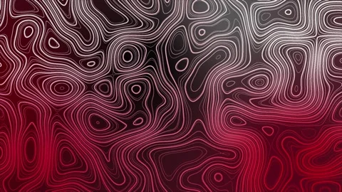 Colorful abstract pattern with animation of morphing line as topographic map Video stock 243416966