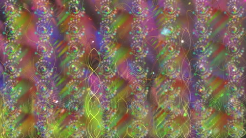 Colorful Abstract Pattern Background With Psychedelic Sparkle Bokeh Video stock 338166185