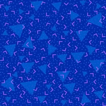 Colorful abstract pattern with blue triangles and violet angles Stock Illustration