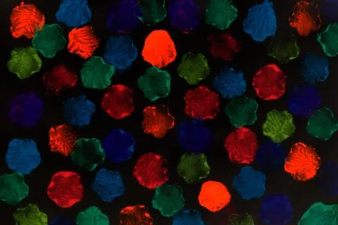 Colorful abstract pattern with bright lights on a black background Stock Illustration