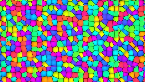 Colorful abstract pattern with bright shapes and various Stock Footage 338023387