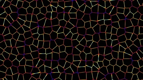 Colorful abstract pattern with cells on a dark background Stock Footage 338166989