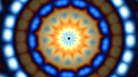 Colorful abstract pattern with circles and shapes in warm Stock Footage 338195587