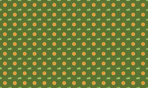 Colorful abstract pattern with circles and lines on green background Stock Illustration