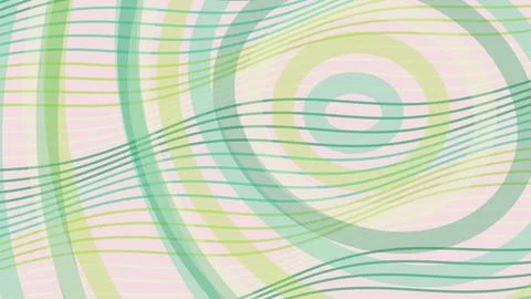 Colorful abstract pattern with circles and wavy lines Stock Illustration