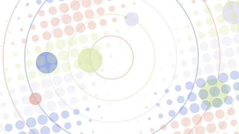 Colorful abstract pattern with circles and dots design 库存插图