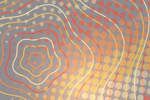 Colorful abstract pattern with circles and lines Stock Illustration