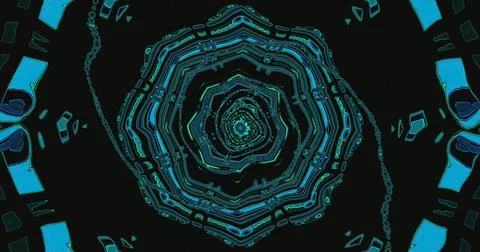 Colorful abstract pattern with circular design and dynamic lines Stock Illustration