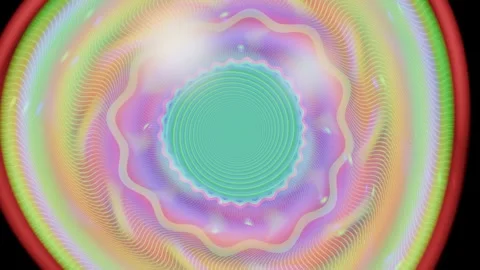 Colorful abstract pattern with circular shapes and waves Stock Footage 337388133