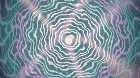 Colorful abstract pattern with concentric circles and waves Stock Footage 337376798