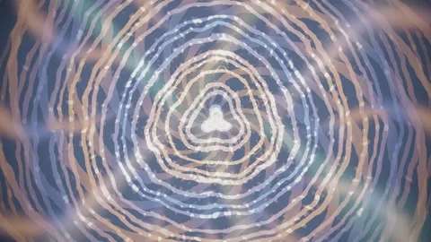 Colorful abstract pattern with concentric circles in soft tones Stock Footage 337377392