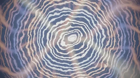 Colorful abstract pattern with concentric circles and light effects Stock Footage 337379757