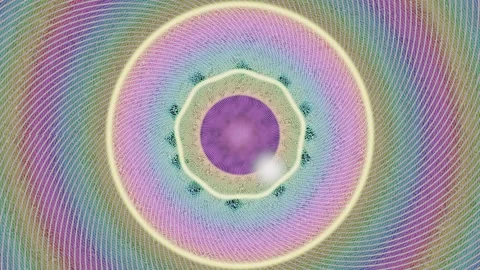 Colorful abstract pattern with concentric circles and lines Stock Footage 337386859
