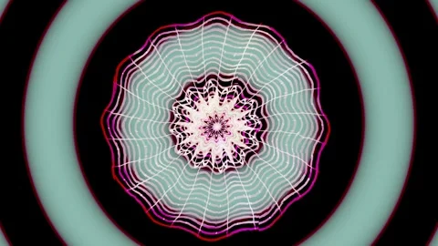 Colorful abstract pattern created by wave and shape motion Stock Footage 337385686