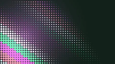 Colorful abstract pattern with dots and diagonal lines Stock Illustration