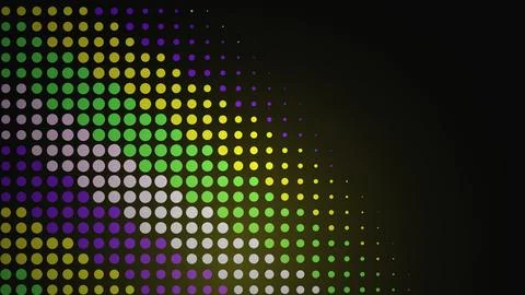 Colorful abstract pattern of dots on a black background Stock Illustration