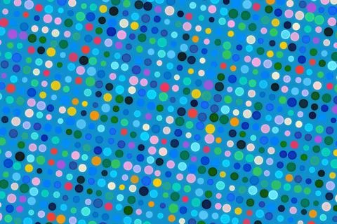 Colorful abstract pattern with dots on blue background Stock Photos