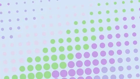 Colorful abstract pattern with dots in green and purple Stock Illustration