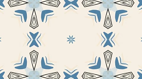 A colorful abstract pattern featuring geometric shapes and vibrant colors. Stock Footage 292594771