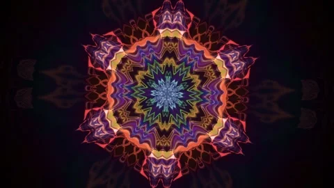 Colorful abstract pattern forming intricate design in motion Stock Footage 337378772