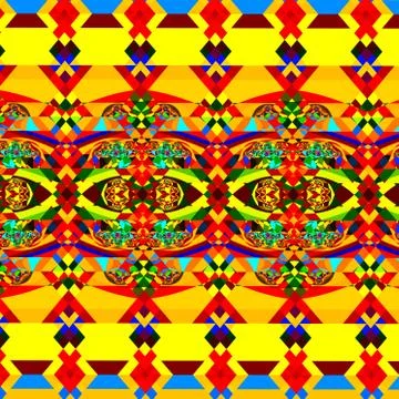 Colorful Abstract Pattern. Geometric Background Art. Digital Illustration. Stock Illustration