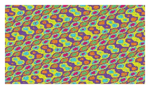 Colorful abstract pattern with geometric shapes creates vibrant, modern bac.. Illustrazione stock