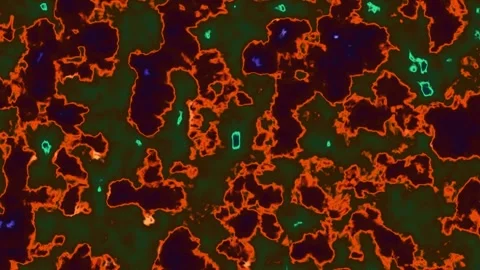 Colorful abstract pattern with green and orange elements Stock Footage 338329942