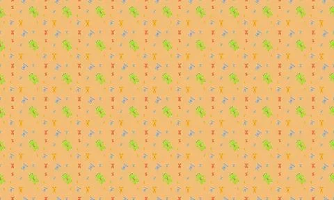 Colorful abstract pattern with green, orange, and blue shapes Stock Illustration