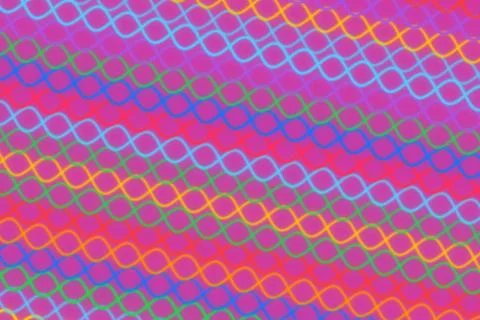 Colorful abstract pattern of hexagons and lines Stock Photos