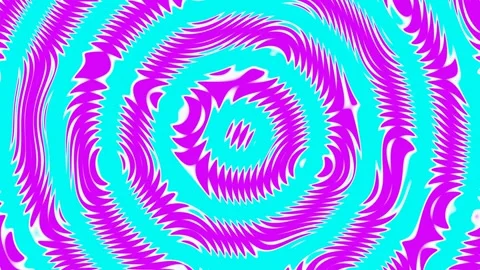 A colorful abstract pattern increases from the center of the screen. Looped back Stock Footage 247000810