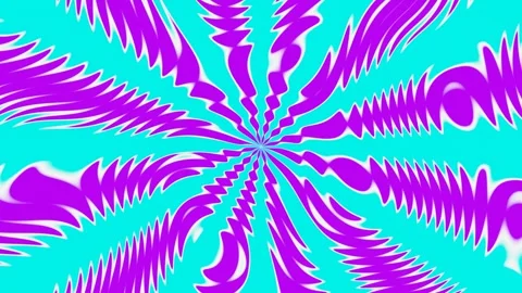 A colorful abstract pattern increases from the center of the screen. Looped back Stock Footage 247001493