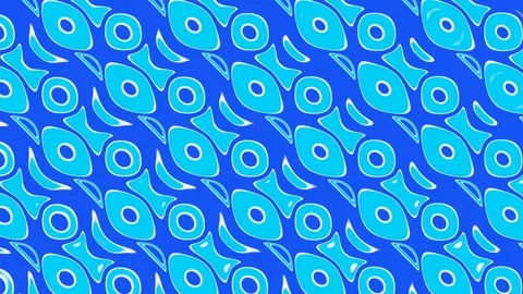 A colorful abstract pattern increases from the center of the screen. Looped back Stock Footage 247001501