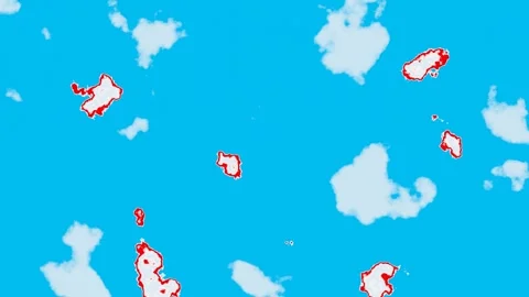 A colorful abstract pattern increases from the center of the screen. Looped back Stock Footage 247001588