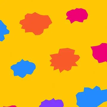 Colorful Abstract Pattern with Jagged Geometric Shapes on a Vibrant Yellow Stockillustratie