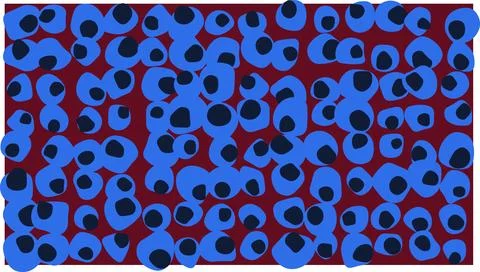 Colorful abstract pattern with letters and shapes Stock Illustration