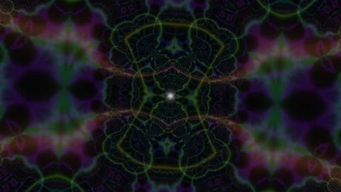 Colorful abstract pattern with light effects in dark Stock Footage 338003177