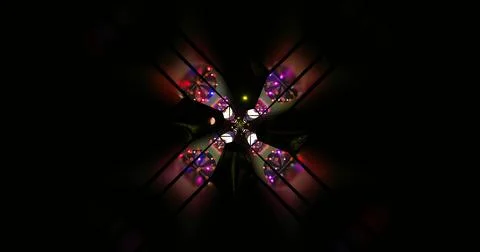 Colorful abstract pattern with lights in a dark background Stock Illustration