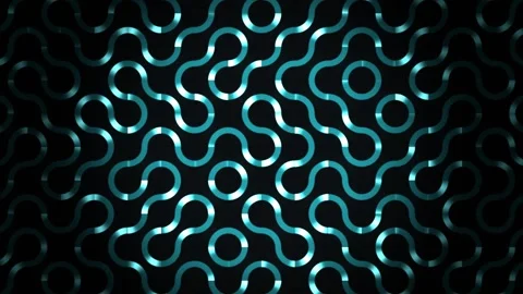 Colorful abstract pattern with lines and circles on dark Stock Footage 338299107