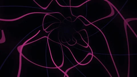 Colorful abstract pattern with lines in motion on dark Stock Footage 340356643
