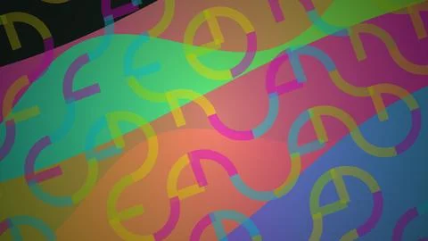 Colorful abstract pattern with loops and bright hues Stock Illustration