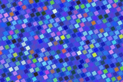 Colorful abstract pattern made of small squares and hexagons Stock Illustration