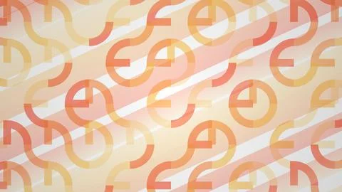 Colorful abstract pattern with orange and beige shapes Stock Illustration