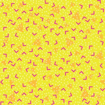 Colorful abstract pattern with orange triangles and pink angles Illustrazione stock