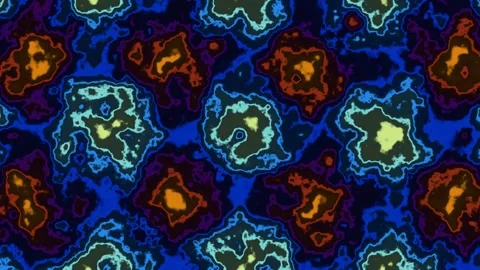 Colorful abstract pattern with organic shapes and vibrant Stock Footage 338298157