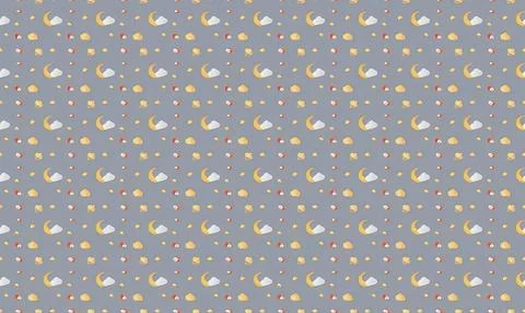 Colorful abstract pattern with pastel shapes and dots Stock Illustration