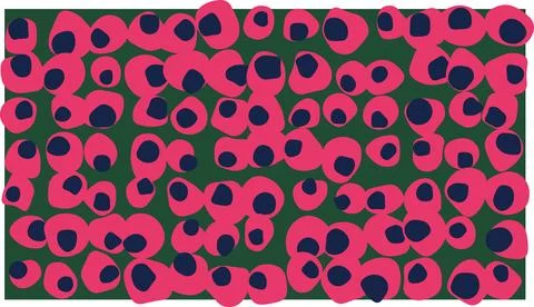 Colorful abstract pattern of pink and black dots Stock Illustration