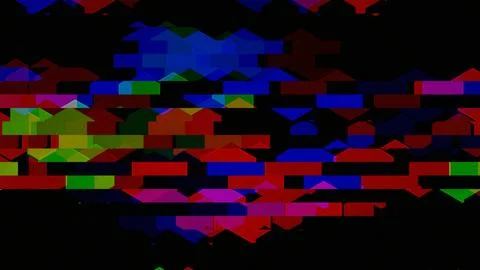 Colorful abstract pattern with pixelated design in dark background Illustrazione stock